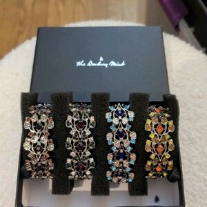 Danbury Mint Seasonal Sensations Colorful Rhinestone Stretch Bracelets